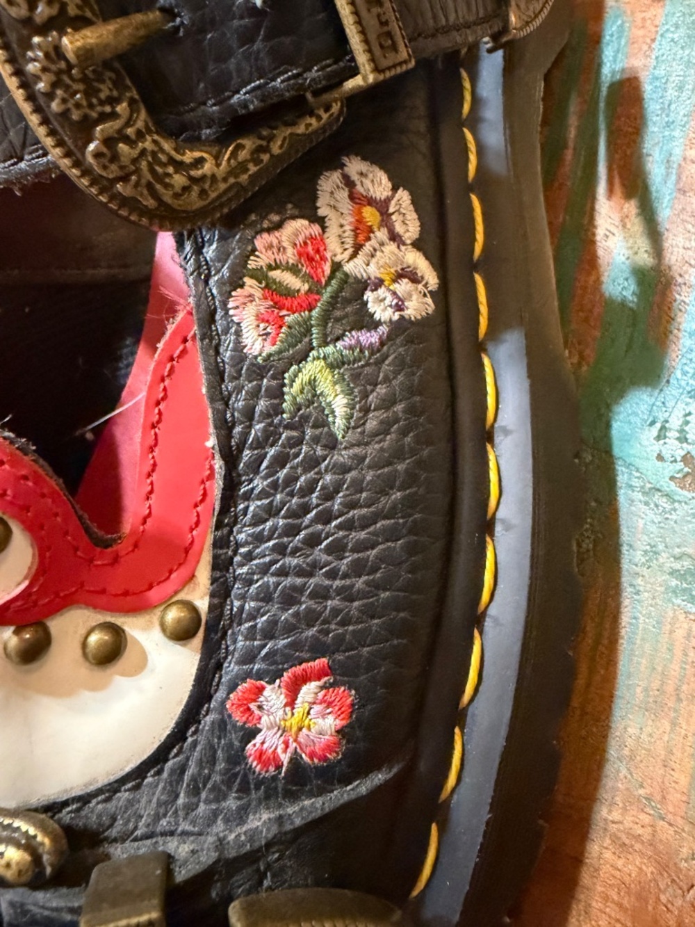 UNICORN - Dr Marten Embroidered Mary Janes Size 7 - Picture 9 of 12